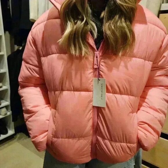 New With Tags - Noize Avalon Pink Puffer Jacket  (vegan) - Picture 2 of 8